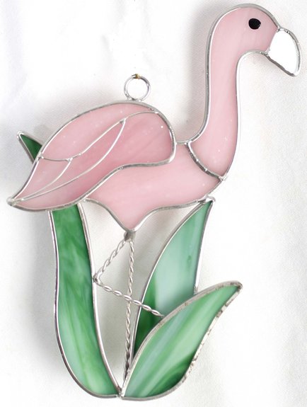 Details about   Vintage Flamingo Sun Catcher Ornament 4.5”. 